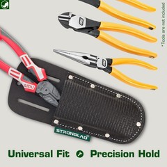 STRONGLAD Pliers Holster – Leather Tool Holder for Belt, Medium, Dark-Brown