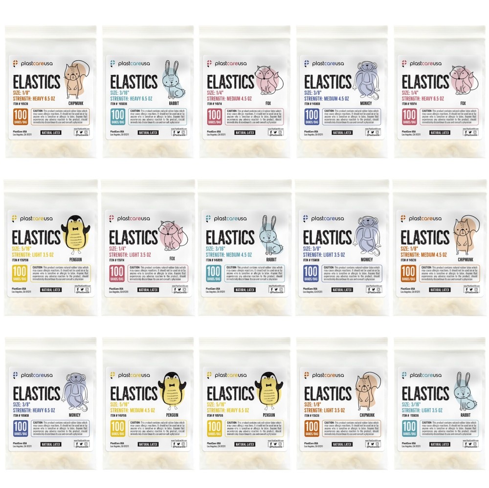 Latex Elastics Rubber Bands Orthodontic Dental Braces Teeth – Light Medium Heavy