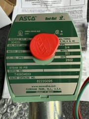 Asco Redhat 8222G095 3/4″ steam solenoid Valve 120VAC 120/60 2W new in Box