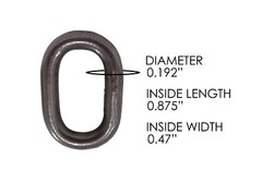 2/0 Passing Link Chain Individual Links Self Colored Single Loop .192″ Diameter