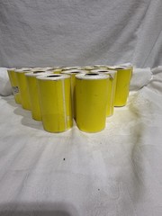16 Rolls 4×4 Yellow Direct Thermal Poly Labels 0.75 Core 155 Per Roll 2480 Total