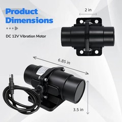 200LBS 12VDC Vibrator Vibration Motor for Salt Sand Spreader & Concrete Mixer, H