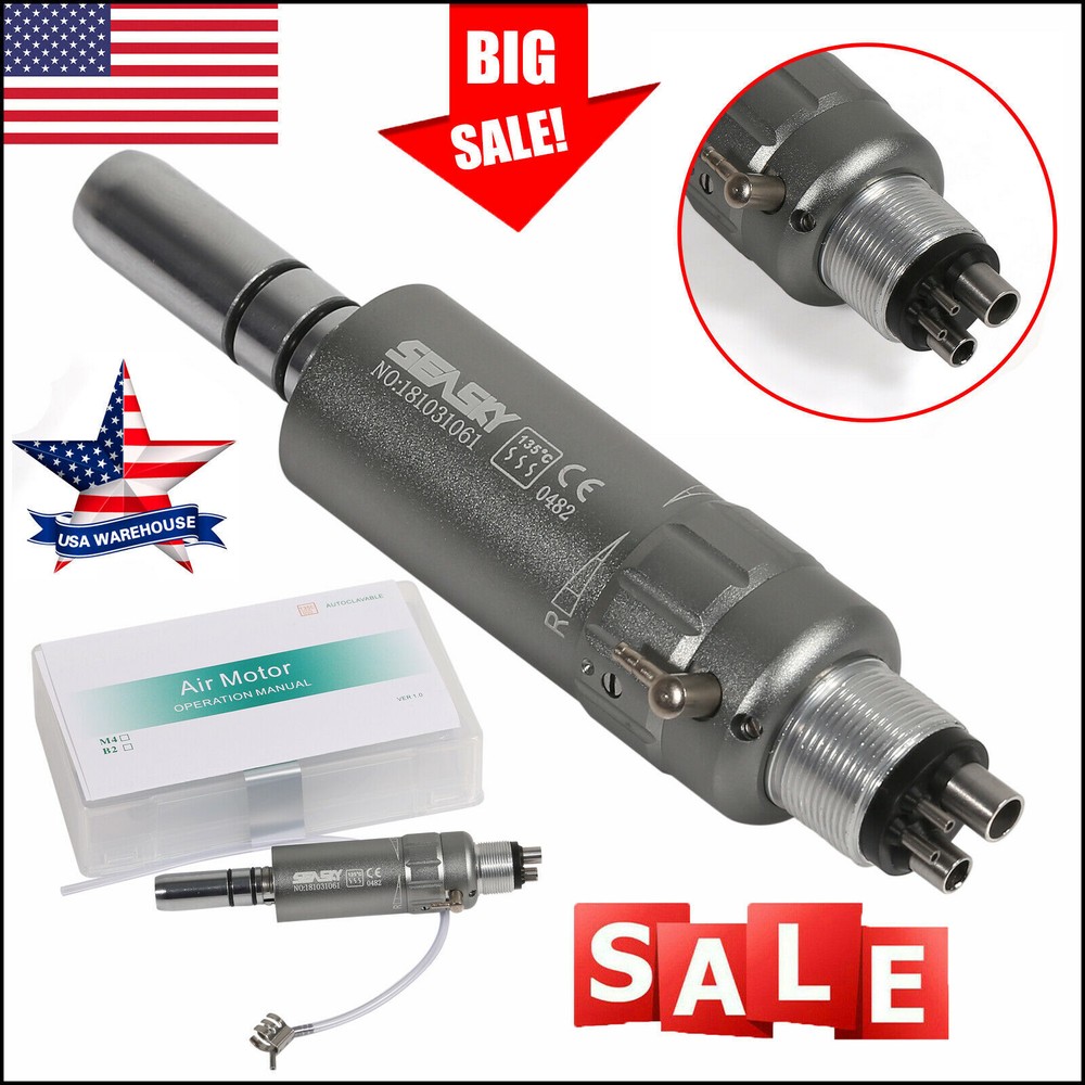 USA NSK Style Dental Slow Low Speed Air Motor Handpiece 2/4 Hole E-type B2/M4