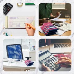 XKDOUS 2 Pack Money and Rent Receipt Book, 2-Part Carbonless, 2-3/4 x 6-1/2