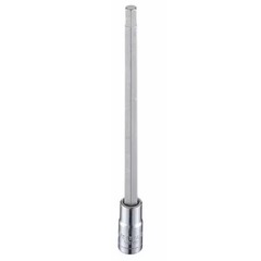 Westward 54Tm24 1/4 In Drive Hex Socket Bit Metric 6 Mm Tip, 4 3/4 In L