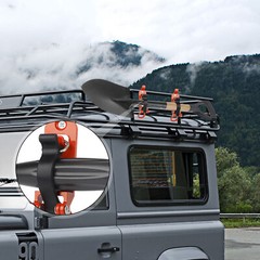 2pcs Shovel Mounts for Roof Rack Metal Rubber Clamp Mounting Kit Shovel Holder