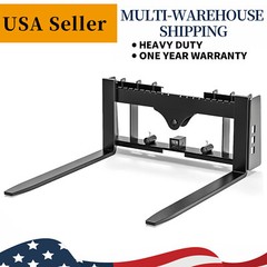 48″ 4000lbs Pallet Fork Frame & Blades Attachment for Skid Steer Kubota Bobcat