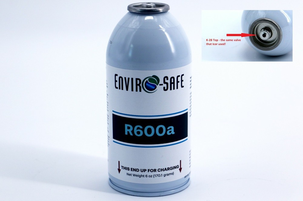 R-600a Modern Refrigerant with 7/16″ Self Sealing K28 Top 6 oz can #8070a
