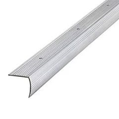 Stair Edging Aluminum Silver, 36 In W X 1/16 In Thick, 2Rrw3