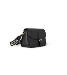 Louis Vuitton Black Embossed Monogram Shoulder Bag, Buckle, Strap, Pockets