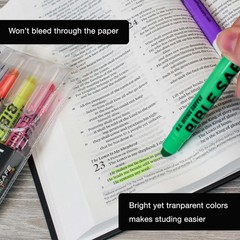 U.S. Office Supply Gel Highlighters, 6 Pack, Neon Fluorescent Colors – Bible Saf