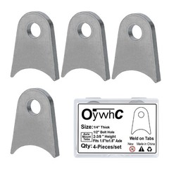 OywhC Weld on Tabs, Steel Shock Mounts, Universal Axle Mount – Pack of 4
