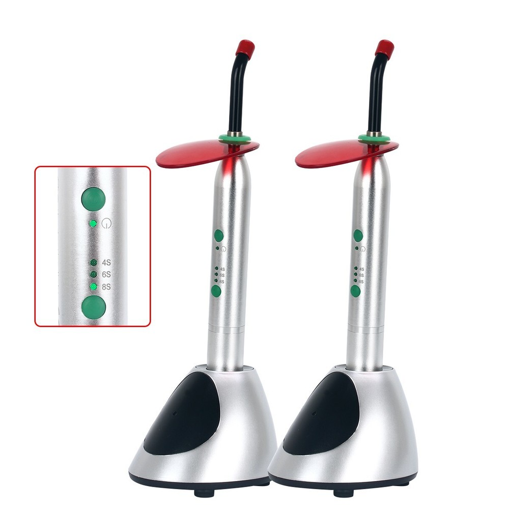 2 Sets Dental Orthodontic Wireless LED Curing Light Cure Lamp YS-C 2700mw/cm²