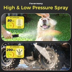 Portable Hand Sprayer, Foldable Water Sprayer Washer w/3.2Gal Tank and 10FT H…