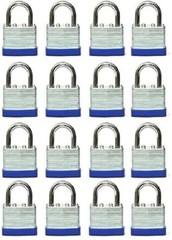 Lot of 16 Piece 40mm Laminated Pad Locks Keyed the Same Alike