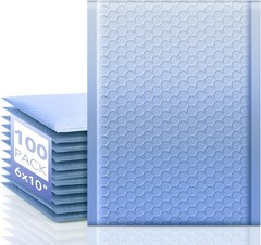 Lightweight Gradient Blue Bubble Mailers 100 Pack – Reliable Self-Seal Packaging