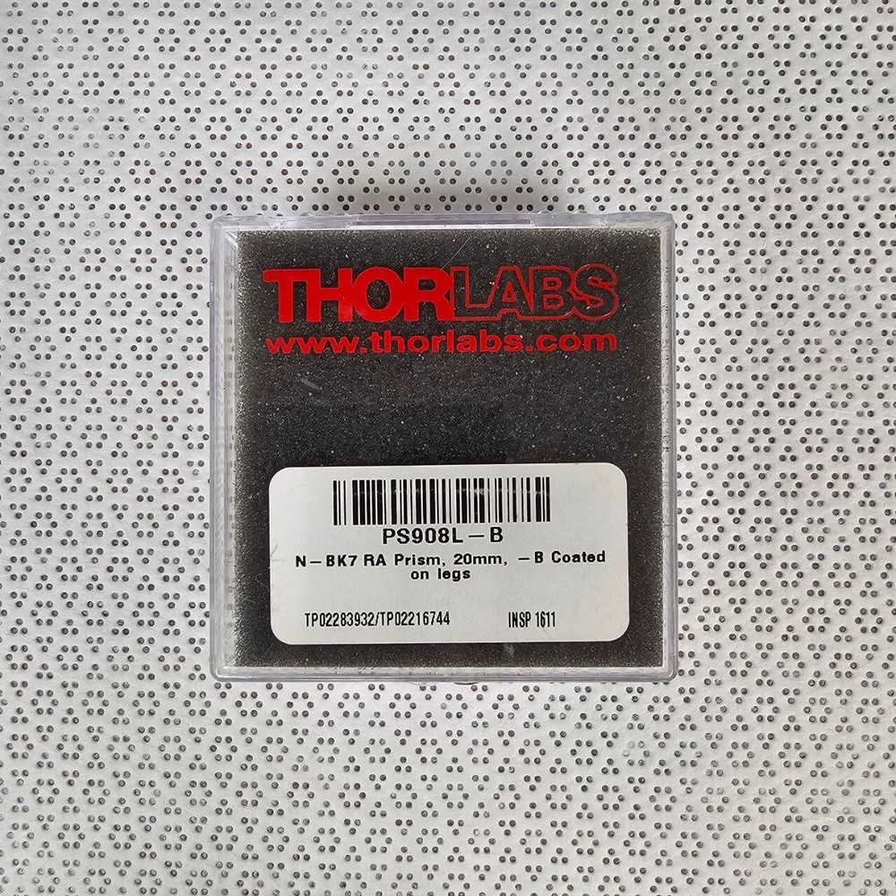 THORLABS PS908L-B – N-BK7 Right-Angle Prism, L = 20 mm, AR Coating on Legs