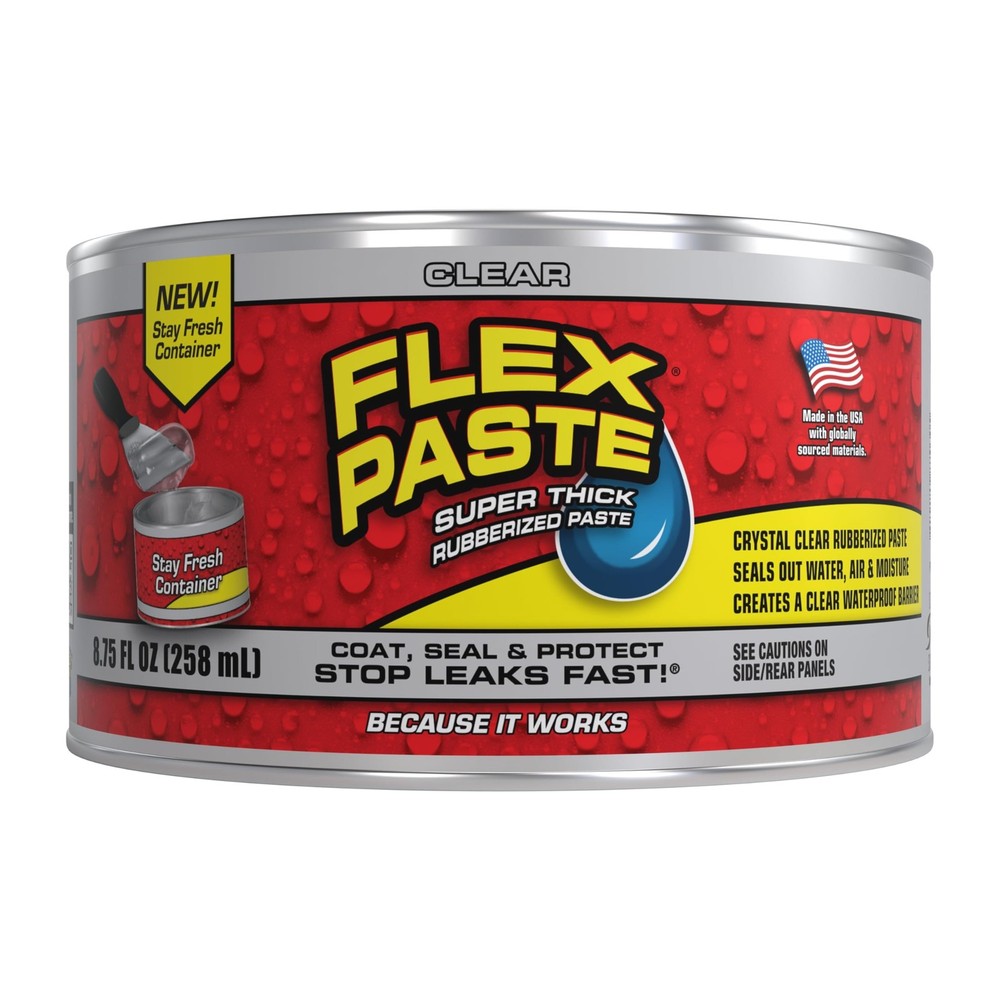 Flex Paste, Waterproof Paintable Putty, Spackle Sealant, Half-Quart, Clear