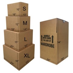 UBMOVE 9 Room Wardrobe Kit 106 Moving Boxes & Supplies