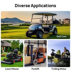 NEW 48V 50Ah LiFePO4 Lithium Battery 2560Wh BMS 15000+ Deep Cycles For Golf Cart