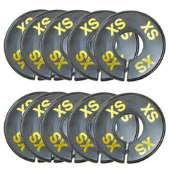 10 pcs Rack Divider Size XS X-SMALL Black Round Ring Sizing Hanger Tag Label