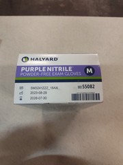 Halyard 55082 Nitrile Exam Gloves, Pack of 100 – Purple