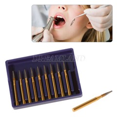 Dental Tungsten Carbide Gold Burs Trimming & Finishing & Polishing Flame FG7901