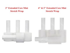Mini Stretch Wrap Film with Carton Handle Clear Choose: Size & Rolls