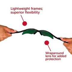 Kleenguard 25692 V30 Nemesis Safety Glasses, Anti-Scratch, Wraparound, Black