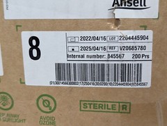 Case of Ansell V20685780 novaplus Gammex non-latex PI, 50 pair/box, 4 boxes/case