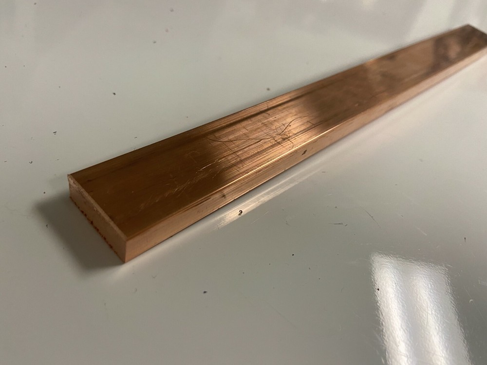 Copper 110 Flat Bar 3/8″ x 1″ x 36″-Long — .375″ x 1″ Copper Bus Bar