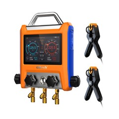 Elitech EMG-20V HVAC Digital Manifold Gauge w/ Vaccum Sensor App Connect w/Hoses