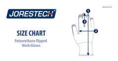 Cut Resistant Work Gloves Grey PU Palm Coated Cut A3 – 1 Pairs JORESTECH