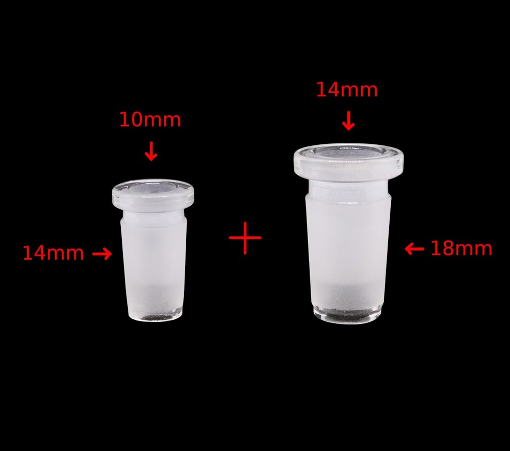 18mm Male to 14mm Female + 14mm Male to 10mm Female | Glass Expander Reducer