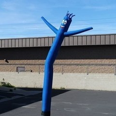 Light Blue 20ft Tall Inflatable Tube Man Air Powered Dancing Guy for Outdoors…