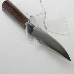 Blackjack USA 1990s Model 2 knife, green micarta, A2 tool steel, orig sheath NIB