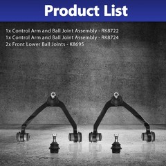 4Pcs Frt Upr Ctrl Arm Ball Joints 97-03 F-150/97-99 F-250/97-02 Exp/98-02 Nav