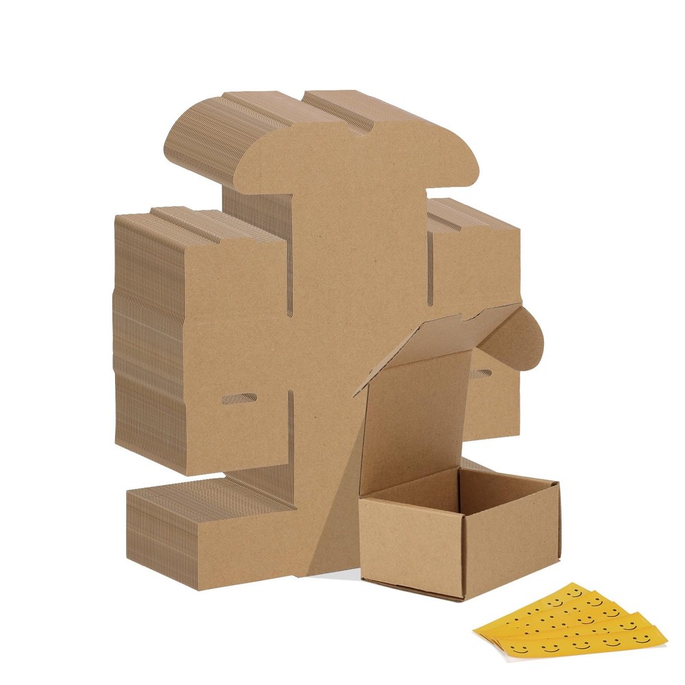 4x3x2 inches Shipping Boxes Set of 50, Brown Corrugated Cardboard Box Literat…