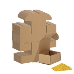 4x3x2 inches Shipping Boxes Set of 50, Brown Corrugated Cardboard Box Literat…