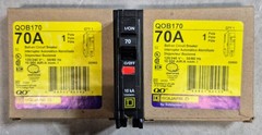 Square D QOB170 1-Pole 70 Amp Bolt-On Circuit Breaker 120/240V NQ Panel (Pair)