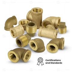 Lead Free Brass 90 Degree Elbow Pipe Fitting NPT Threads 3/4 Inch Plumbing