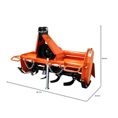 DeepKron 37″ 3-Point PTO Rotary Tiller Cat 1 Tractor 15-25HP 540RPM 16 L-Shaped