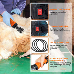 Sheep Shears Electric 850W Professional Heavy Duty Shearing Clipper with 6 Speed