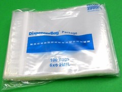 6×6 Zip Seal Lock Closure Reloc Zippit Bags Clear 2mil Poly Bags 100Pc 6″ Square
