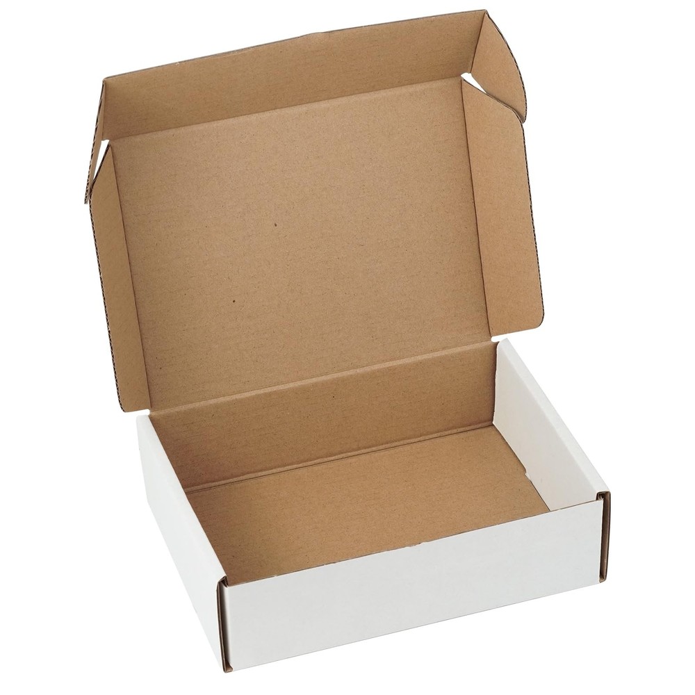 7″x5″x2″ Shipping Boxes Set White Corrugated Cardboard Box for shipping, mailing