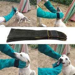 Long Sleeve Thick Leather Animal Handling Glove Anti Scratch Protective Glove…