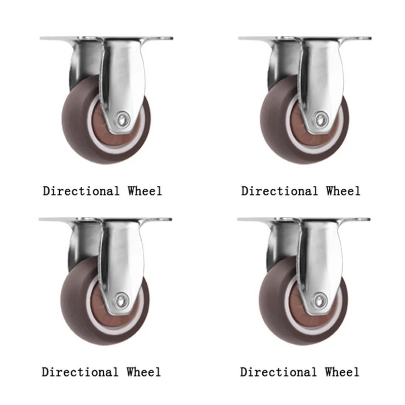 4PCS Swivel Caster Wheels Heavy Duty Furniture Castors with Brake Silent Roll