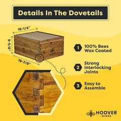 Hoover Hives Complete 10 Frame Beehive Kit Double Wax Dipped Langstroth