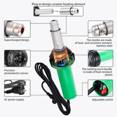 AC220V 1600W Plastic Welding Gun Machine Electric Hot Air Gun Plastic Welding To