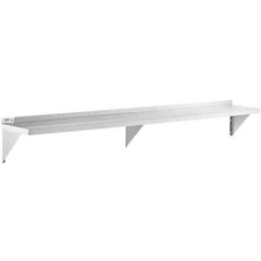 12″W x 96″L Stainless Steel Commercial Kitchen Overshelf Solid Wall Mount Shelf